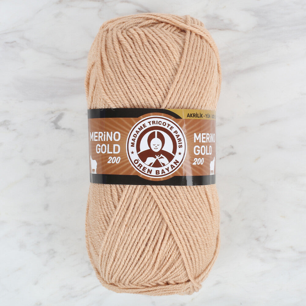 ÖrenBayan Merino Gold 200 Bej El Örgü İpi - 200-079